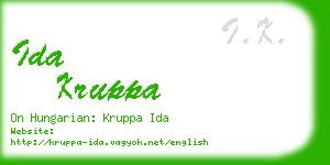 ida kruppa business card